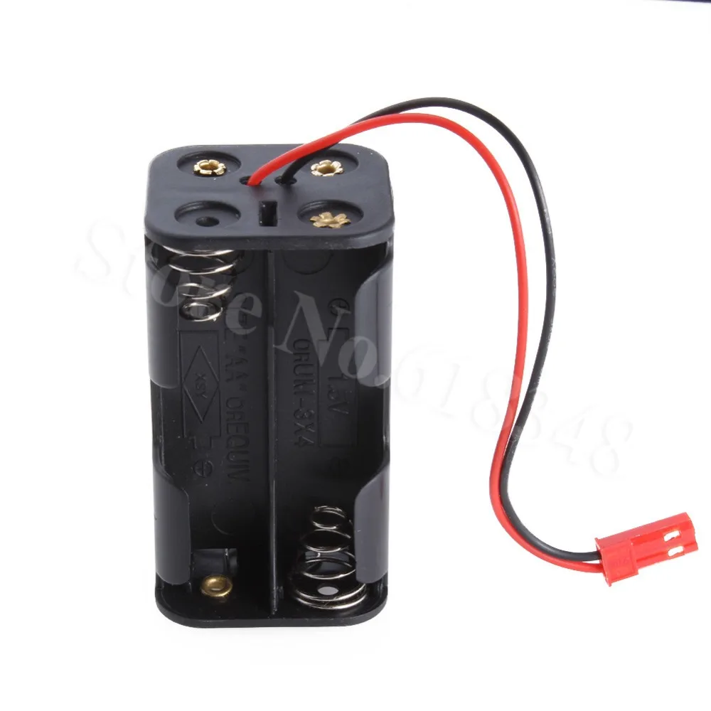 

4 Cell AA Battery Holder Container Case JST Plug for RC 1/10 1/8 Nitro Power Car HSP 02070
