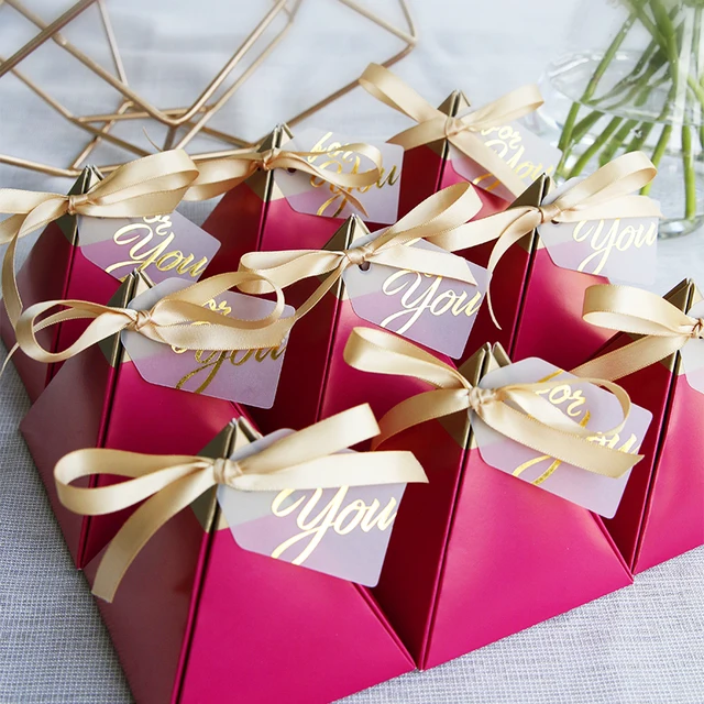 100pcs New Creative Rose Red Candy Box Wedding Favors Party Supplies 100pcs New Creative Rose Red Candy Box Wedding Favors Party Supplies Oniere Thanks Gift Chocolate
