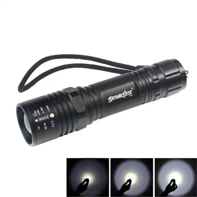 4000LM Zoomable XM-L T6 LED led flashlight 18650 High Power Flashlight Torch Lamp 5 Modes powerful led flashlight #4S4 (10)