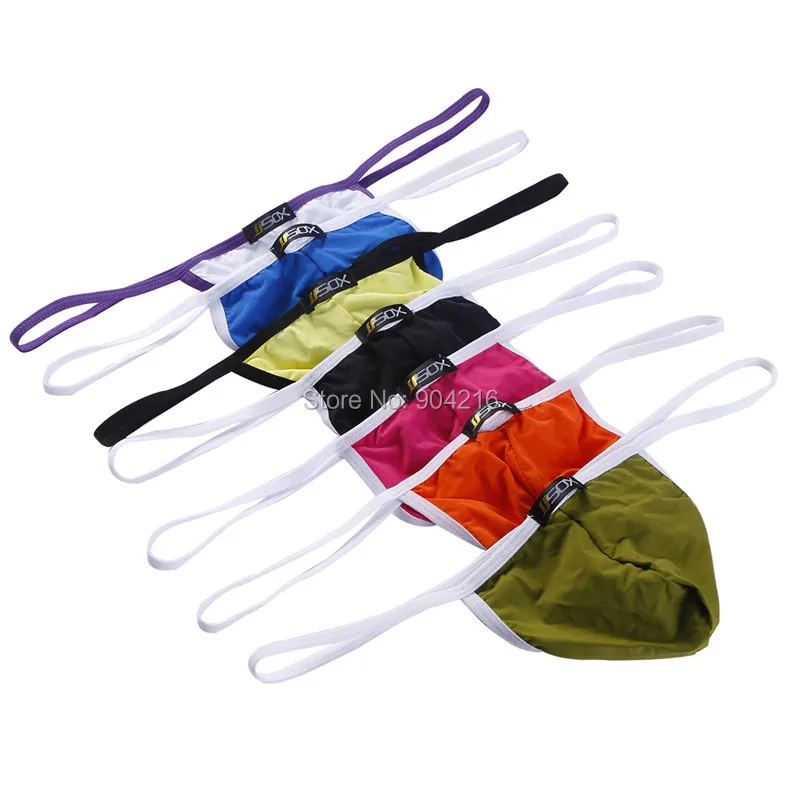 7PCS/Lot Sexy Men's Thongs Jockstrap Underwear Modal G-string T-back Bikini Tanga Underpants Mens Elastic Modal Soft T-back