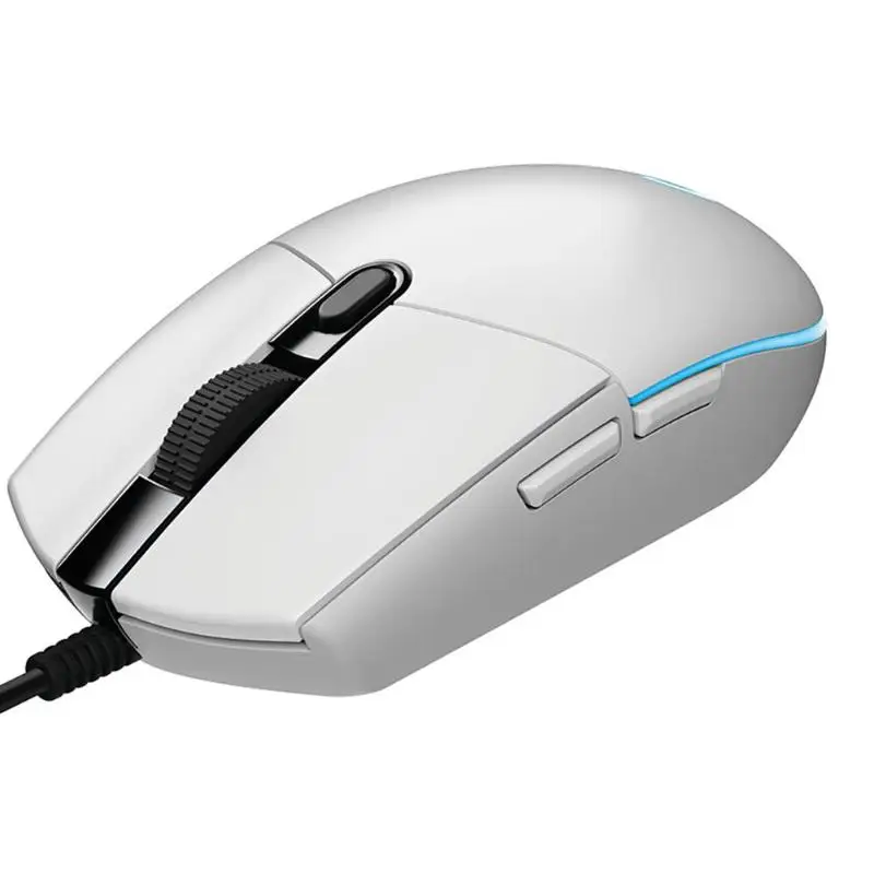 Эргономичная игровая мышь logitech mouse G102/G403 с программируемыми механическими кнопками, проводная мышь для ПК и ноутбука - Цвет: G102 White