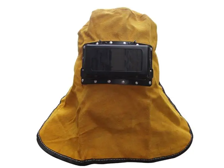 Кожаный сварочный электросварочный Пескоструйный шлем маска Пылезащитная