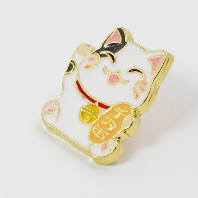 P3686 Dongmanli Lucky Cat милые металлические эмалированные булавки и броши для нагрудного штыря рюкзак сумки значок крутые подарки