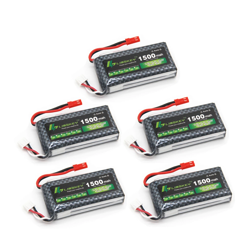 5 шт. Limskey Power 2s 7 4 В 1500 мАч Lipo батарея для вертолета самолета радиоуправляемого