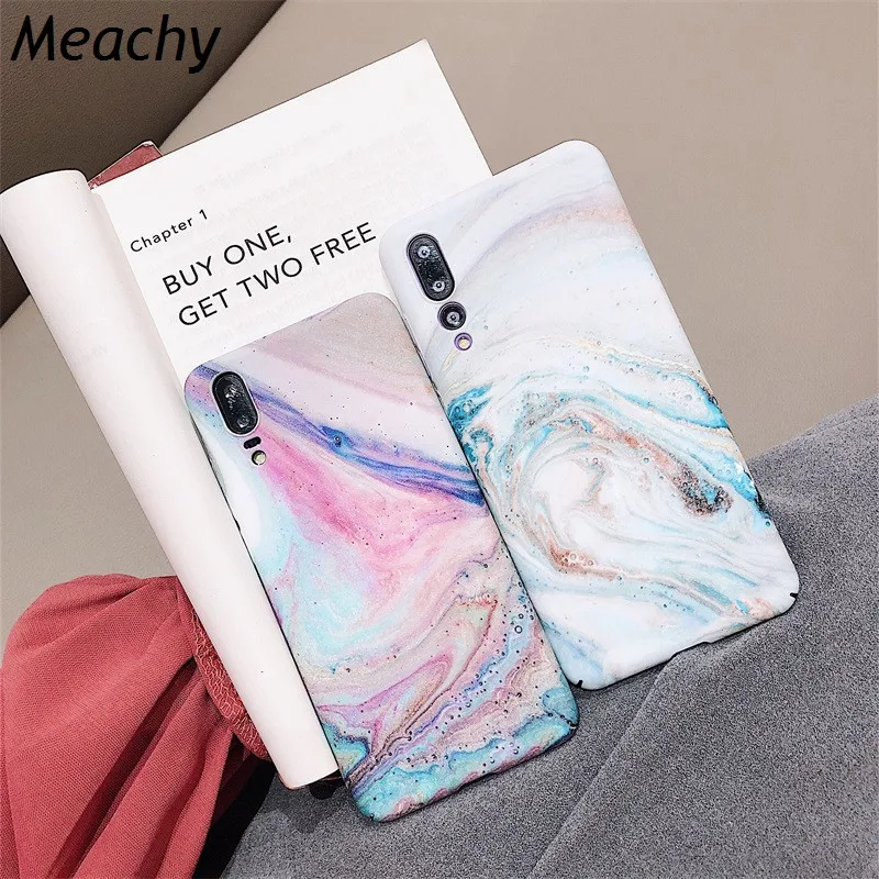 

Meachy For Huawei P30 Pro P30 Lite Case Marble Fashion Hard Matte Phone Cover Funda For Huawei P20 Lite P20 Pro Honor 10 Case