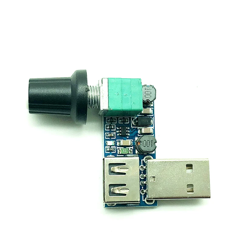 USB Скорость вентилятора пульт для вентилятора Плавная Скорость регулятор переменной Регулятор модуль автоматического включения света 5 V-12 V постоянного тока до 2,5 V-7,5 V