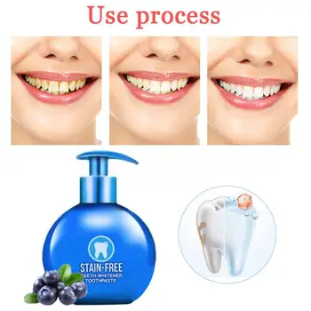 

Magical Baking Soda Whitening Toothpaste Fruit Press Type Intensive Stain Removal Teeth Whitening Cleaning Toothpaste Oral Care