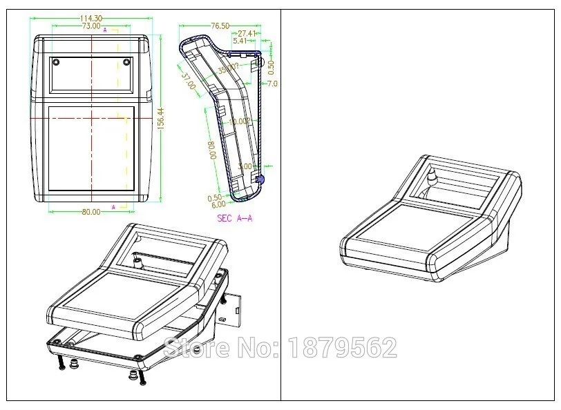 [2 colors] 156*114*79mm plastic electronic junction box housing DIY electronic project box waterproof control switch