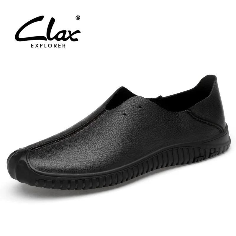 

CLAX Mens Shoes Genuine Leather 2019 Summer Casual Shoe Male Loafers Man's Moccasins Leather Footwear Breathable