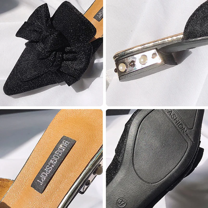 Женские замшевые тапочки на танкетке с бантом плоской подошве Tenis Feminino