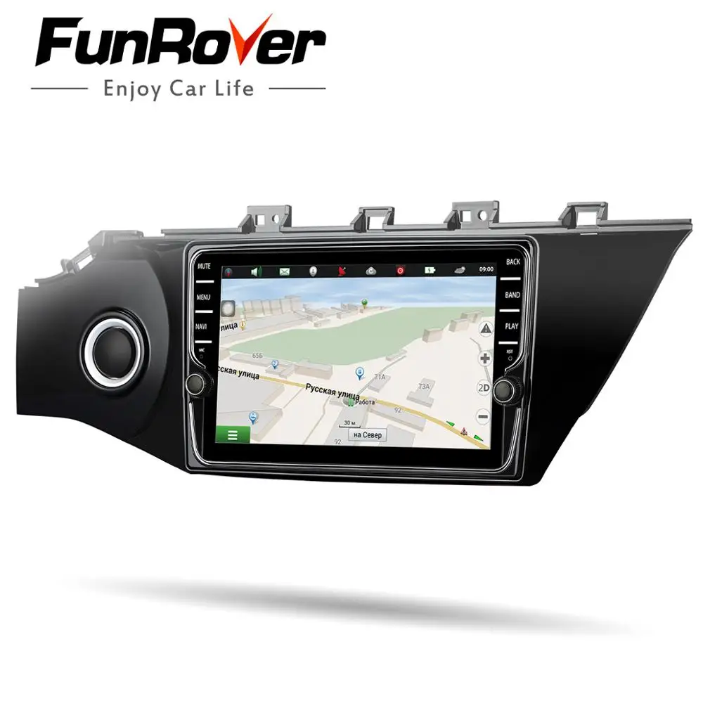 Funrover IPS Android 8,0 2 din автомобильный dvd для kia k2 rio Мультимедиа Радио магнитофон аудио стерео wifi видео плеер fm