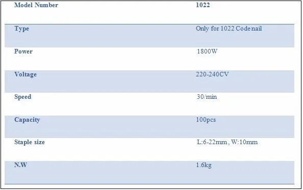 1022 кодовый гвоздильщик 1800 Вт 220-240 в 30 шт/мин Электрический гвоздезабиватель Электрический степлер прямой гвоздь пистолет инструмент для дерева