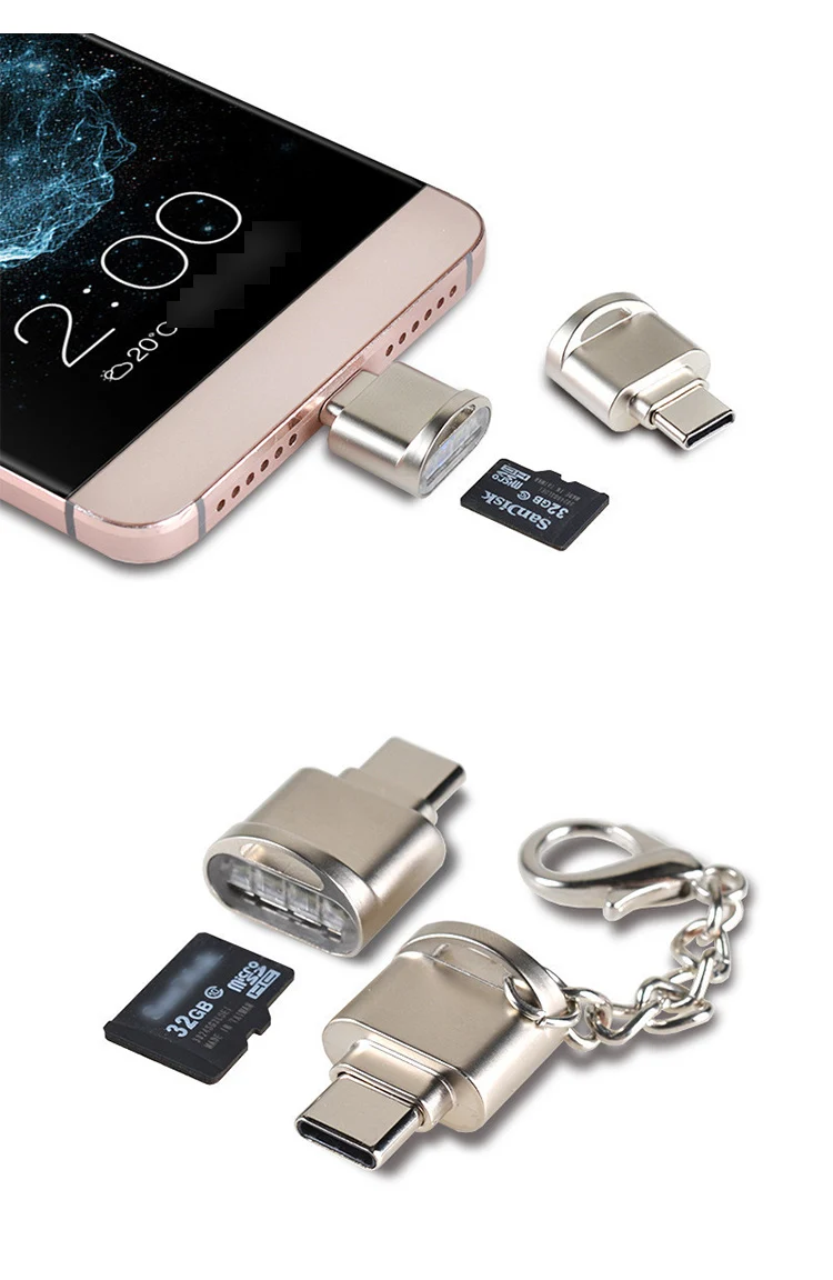 UTHAI C09 mini type C USB3.1 Micro SD кард-ридер TF карта памяти адаптер для Macbook или смартфона с интерфейсом USB c U диск