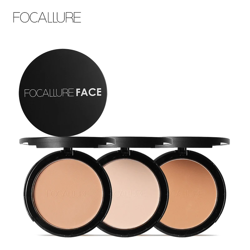 

Focallure Fix Pressed Powder Palette Oil-Control Face Contour Concealer Cover Mineral Foundation Nude Compact Powder Cosmetics