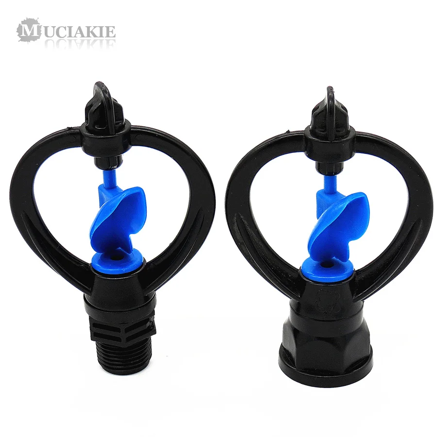 

MUCIAKIE 1PC Garden Sprinker 1/2'' Male Threaded or 3/4'' Female Threaded Roating Shower Nozzle for Garden Landscape Irrigation