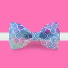 Новая мода мужской дизайн ручной работы галстук бабочка с принтом банкетные вечерние платья жениха свадебное сердце синий