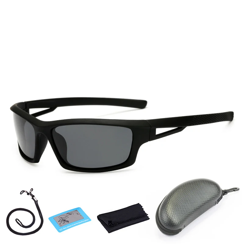 Новые спортивные поляризационные солнцезащитные очки для рыбалки для мужчин и женщин, очки ночного видения для вождения, походные солнцезащитные очки для кемпинга, 9 цветов - Цвет: F02 with box