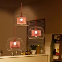Jaxlong Nordic Pendant Lights Creative Bar Cafe Dining Room Pendant Lamp Living Bedroom Macaron Glass Home Decor Light Fixtures lican nordic restaurant pendant lights dining room bedroom lamp creative personality bar table lights pendant lamp home decors