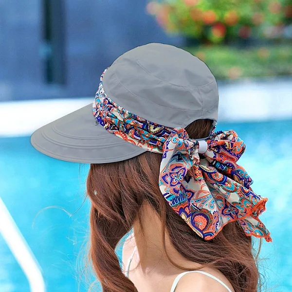 Faroonee летние шляпы для женщин девочек Chapeu Feminino складывающиеся козырьки кепки складные анти-УФ цветочные печатные солнцезащитные шляпы кепки - Цвет: Color 8