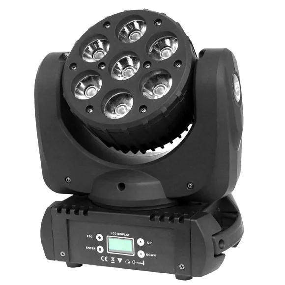 2015 распродажа быстрая светодио дный LED Moving Head Wash большой 7x12 Вт RGBW 4in1 Quad с продвинутыми 15 каналы Диско DJ этап лампы Бесплатная доставка