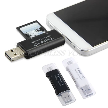 

USB 3.1 Type C USB-C to Micro SD SDXC TF Card Reader Adapter For Macbook 12'' Mobile Phone Tablet