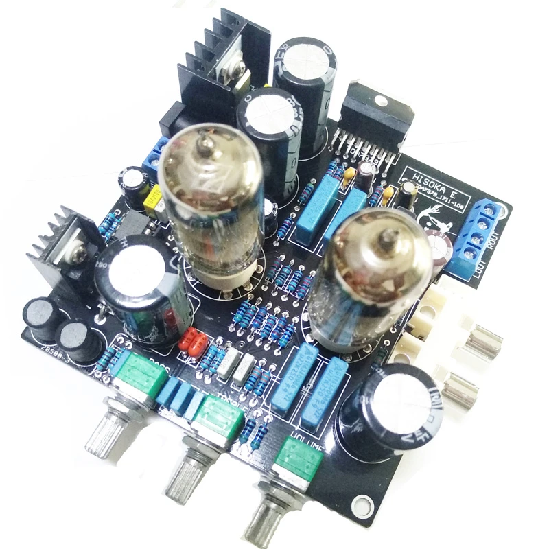 6N3 push TDA7379 38W * 2 gallstone смешанный продукт 12V DC boost автомобильный усилитель ламповый