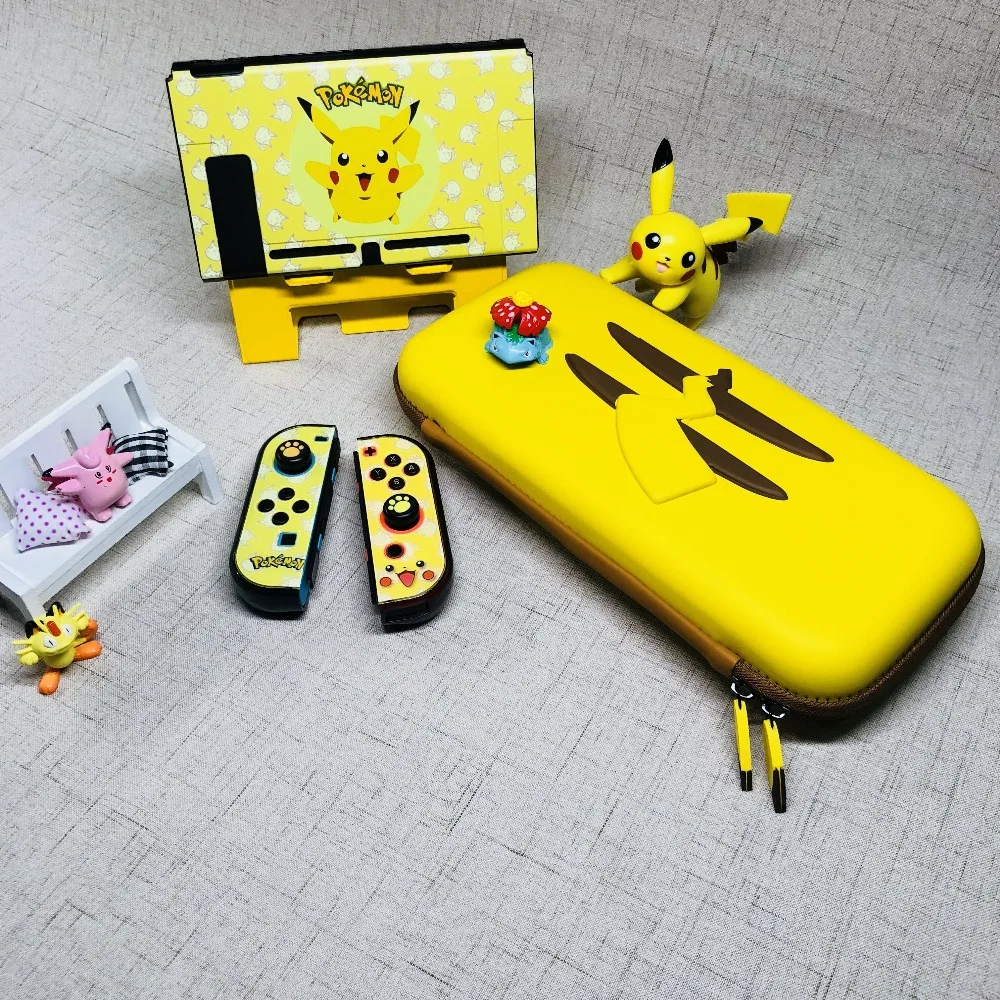 Жесткий Чехол для пульта Nintendo Switch NS Console Let's Go Pikachus чехол для хранения Pokemons Joy Con контроллер Thumsticks ручки