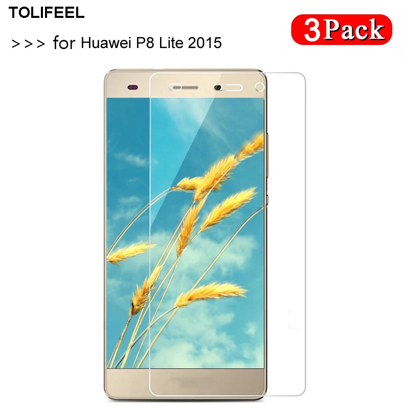 3 Pack закаленное стекло для Huawei P8 Lite протектор экрана 9H Премиум Защитная пленка 2015