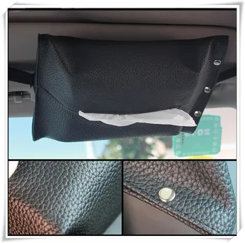 

Car Styling leather tissue box Sticker For Audi a4 b8 volvo s80 Mercedes AMG bmw e46 mini cooper alfa romeo 159 Car Accessories