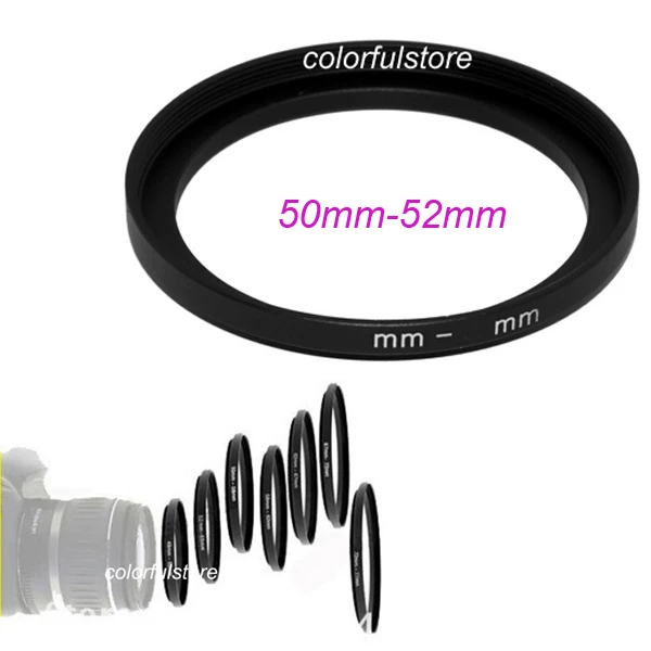 New Arrive 50mm to 52mm 50 52 mm Metal Step-Up Step Up Ring Camera Lens Lenses Hood Holder Filter Filters Stepping Adapter S5052 |