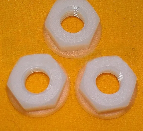 

Nylon Flange Hex Nuts,Metric,10pcs