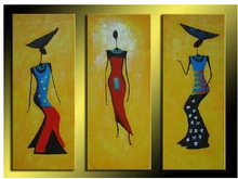 MODERN ABSTRACT Home WALL ART OIL PAINTING ON CANVAS 3P Figure painting shipping no framed art deco modern abstract wall art painting on canvas no framed with the roll film d10 19