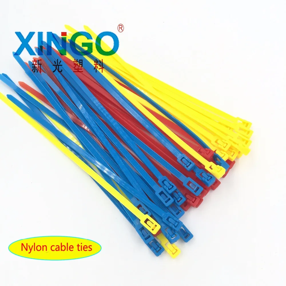 100pcs 5x200 5 200 width 4 8mm White BLack color may loose nylon cable ties slipknot