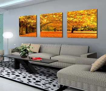 

Direct factory price ! Large size 3 piece red tulip wall art painting print on canvas for modern home decor