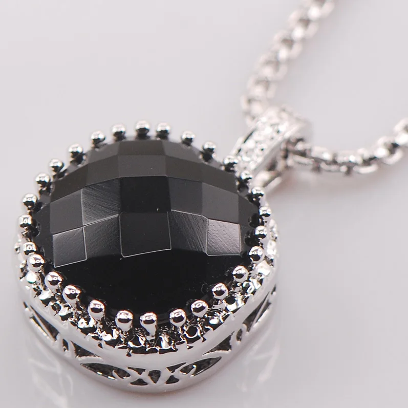 Черный оникс серебро 925 пробы модные ювелирные изделия кулон TE439|pendant kit|pendant