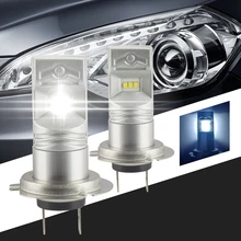 2x car styling 6000-6500K 80W 1600 Lumens Lumileds Luxeon 6 CSP H7 LED Car Bulbs for DRL/Fog Lights/ Dipped Driving Bulbs