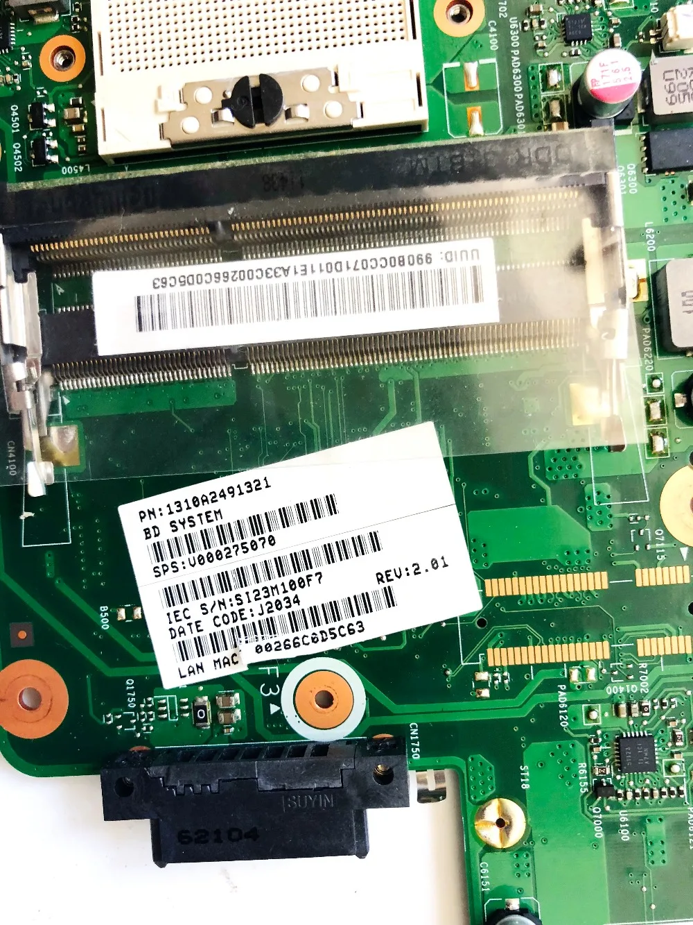 Плата разъемов для Toshiba C850 материнская плата для ноутбука C850 HM76 V000275070 DK10FG-6050A2491301-MB-A02 испытанное хорошее Бесплатная доставка