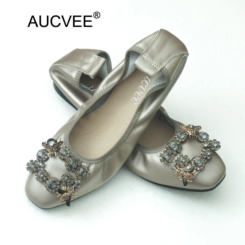 metallic flat shoes ladies