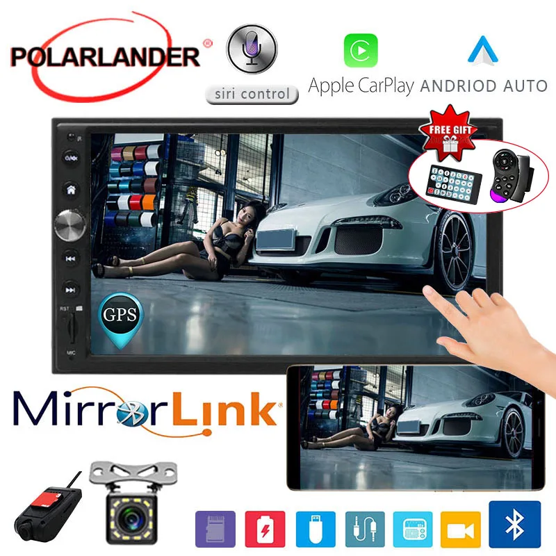 7 'ƈ DIN автомобильное радио GPS Navi FM Авторадио задняя камера DVR сенсорный экран