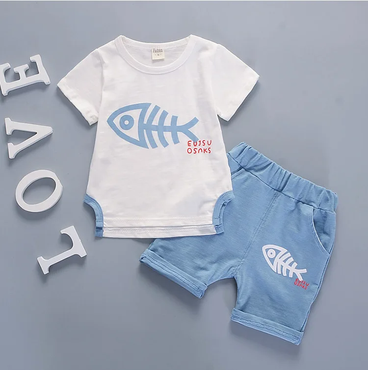 

BibiCola 2017 summerr baby boys clothing sets Cotton short sleeve T-shirt+Shorts 2PC toddler sport suit infant tracksuits