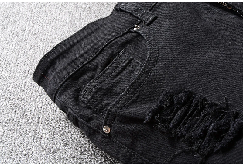 Sokotoo Для мужчин змея кожи нашивки из искусственной кожи в стиле пэчворк джинсы черные с разрезами деним тонкий Тощий узкие брюки