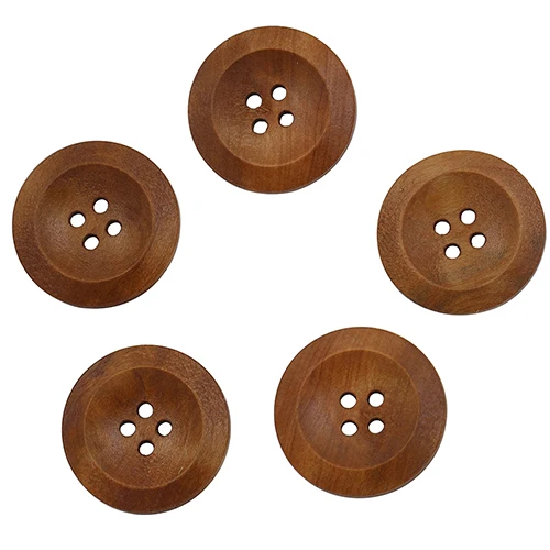

New 2016 50 Pcs Wooden 4 Holes Round Wood Sewing Buttons DIY Craft Scrapbooking 25mm