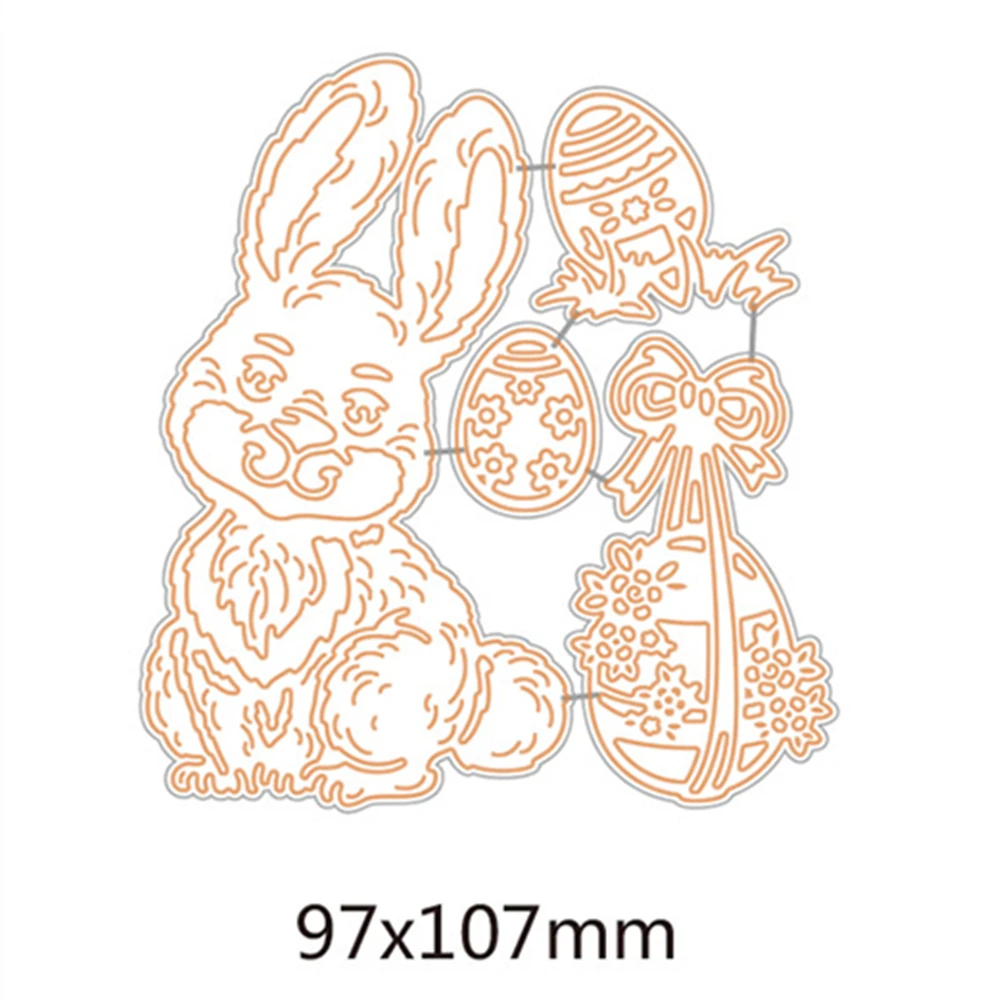 Корзина для яиц металлические Вырубные штампы Пасхальный кролик трафарет ремесленные штампы для скрапбукинга фотоальбом для создания открыток тиснение штампы для вырезания