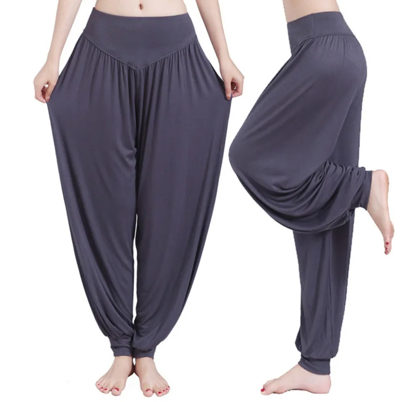 Plus Size Wide Leg Yoga Pants Women Fitness Sport Pants High Waist ...