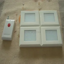 4 шт х светодиодный свет с 1 шт. пульт дистанционного управления с батарейками квадратный светодиодный фонарь 2 Вт всего