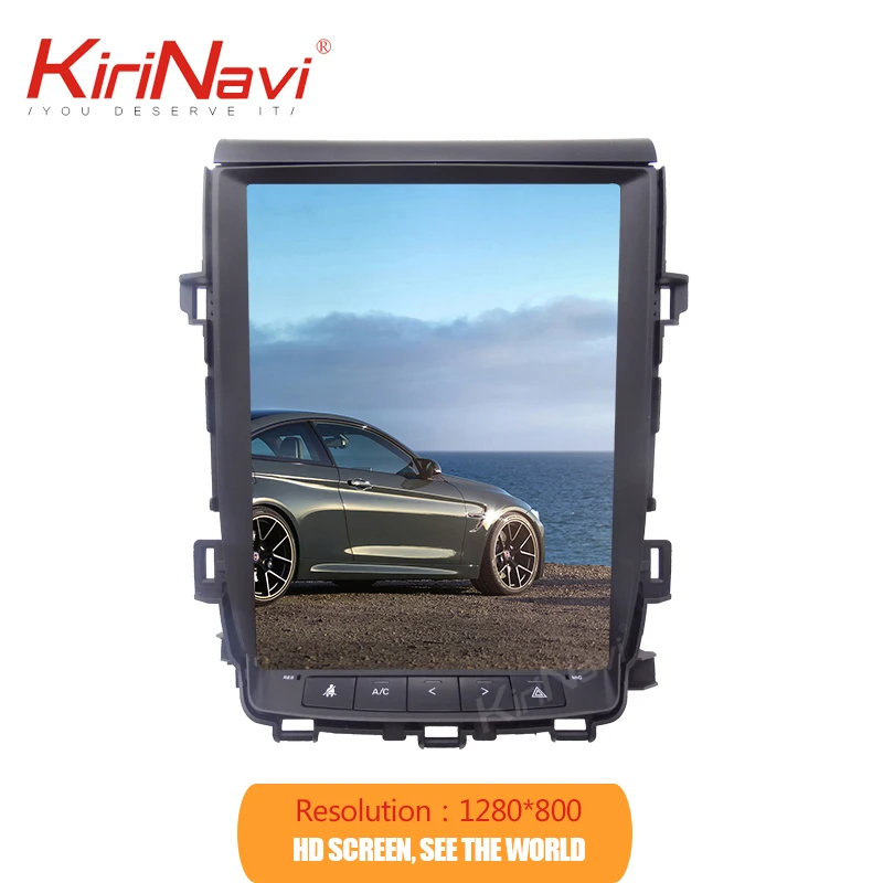 Cheap KiriNavi Vertical Screen Tesla Style Android 7.1 12.1" Car Radio For Toyota Alphard Car Dvd Multimedia GPS Navigation 2007-2013 2