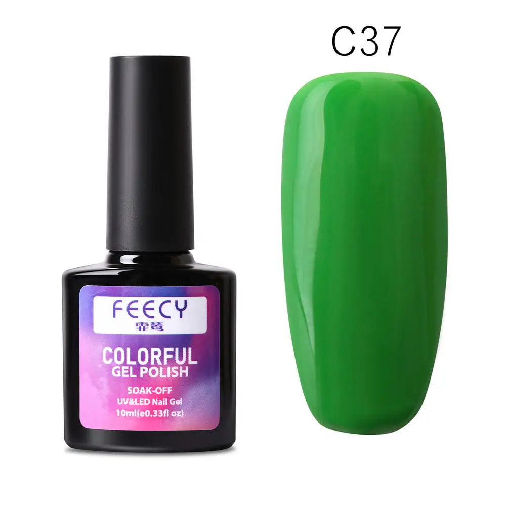 УФ гель лак для ногтей светодиодный набор гель-лаков для ногтей Красивая гелевая краска впитываемый гель лак для ногтей маникюр праймер для ногтей - Цвет: Feecy C37