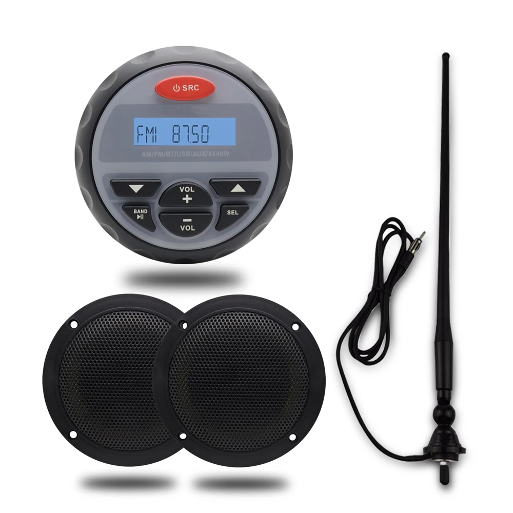 Водонепроницаемый морской Bluetooth стерео Лодка Радио FM AM Аудио Автомобильный MP3