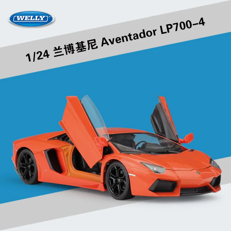 Модель классического игрушечного автомобиля WELLY 1:24 модель литая Lamborghin шатладор