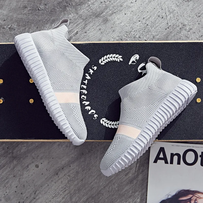 

Fashion Sneakers Woman Platform 2019 Soft Heel Women Casual Vulcanize Shoes Knitted Leisure Socks Fabric Mesh Zapatos De Mujer